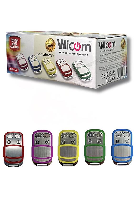 Wicom UK-44 Akıllı Otopark Garaj Kumandası 50'li Paket Mavi-Yeşil-Fuşya-Kırmızı 10'ar Adet - 2